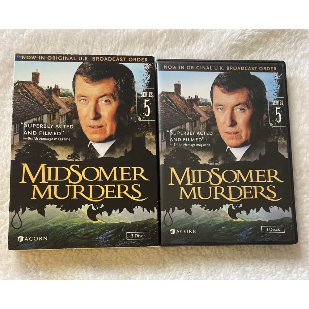 Midsomer Murders Series 5 Dvd 3-Discs John Nettles 2001 Crime Drama Acorn